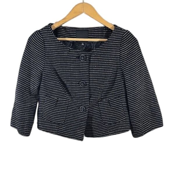 The Limited, Cropped 3/4 Sleeve Button Up Blazer, Size XS - Picture 1 of 6